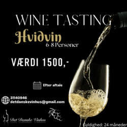 Hvidvins smagning 6-8 personer