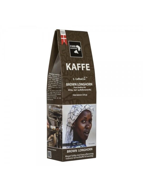 Kaffe brown Longhorn, ristet hele bønner