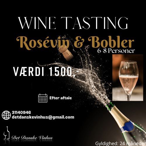 Boble og rosésmagning 6-8 personer